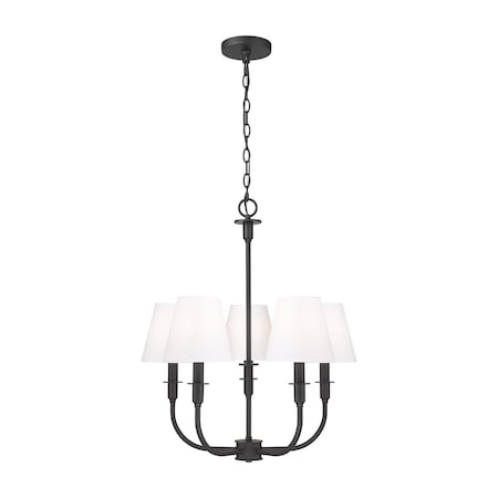 Z-Lite Tova Matte Black 5 Light Chandelier 3049-18C-MB
