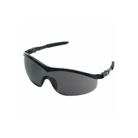 Mcr Safety Storm Protective Eyewear, Gray Lens, Scratch-Resistant, Black Frame, Nylon 135-ST112