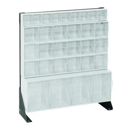 Quantum Storage Systems 24in SINGLE SIDE UNIT W/5 WHITE TILT BINS QFS124-31WT