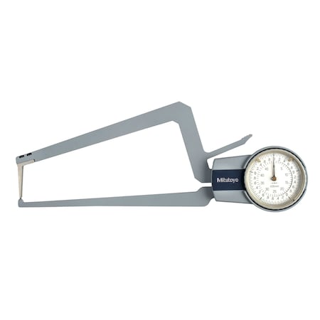 Mitutoyo Caliper Gage, Dial, - Grad 0-50mm/0.0 209-611