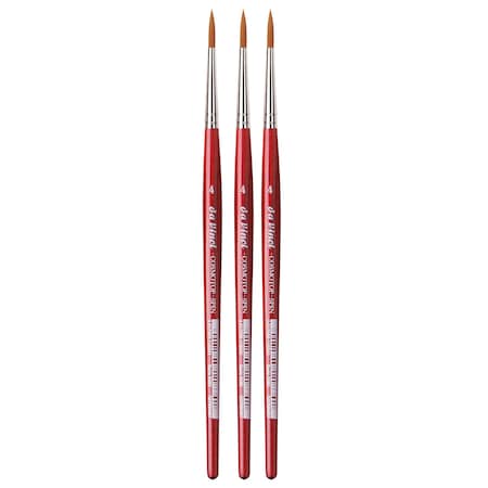 Da Vinci COSMOTOP-SPIN Silk painting Brush, Synthetic, Watercolor, Round, Size 4, 3PK VA-5580_4