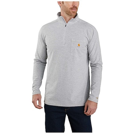 Carhartt Mock Neck Quarter Zip, Men's, Gray, M 104255-HGYMREG