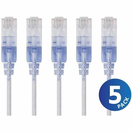 Monoprice SlimRun Cat6A Ethernet Patch Cable - Snagless RJ45_ UTP_ Pure Bare Cop 33228
