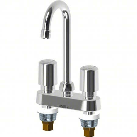 Chicago Faucet Handle-Operated Faucet, Deck, Manual, Metal 895-765ABCP