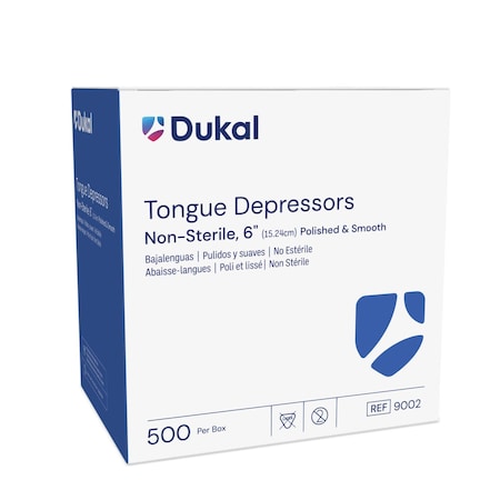 Dukal Tongue Depressors, Non-Sterile, Wood, PK500 63213