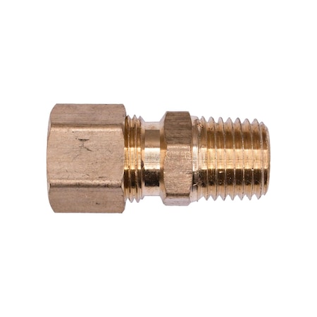 Auveco Brass Male Compression To Pipe Adapter 3/8in Tube 1/4in Pipe, 5PK 126