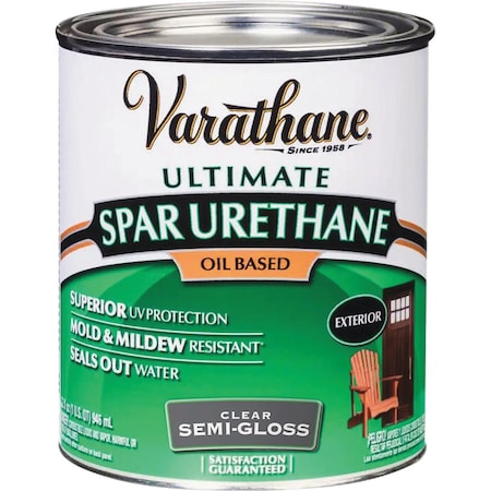 Varathane Semi-Gloss Clear Low VOC Exterior Spar Urethane 1 Qt. 242186H