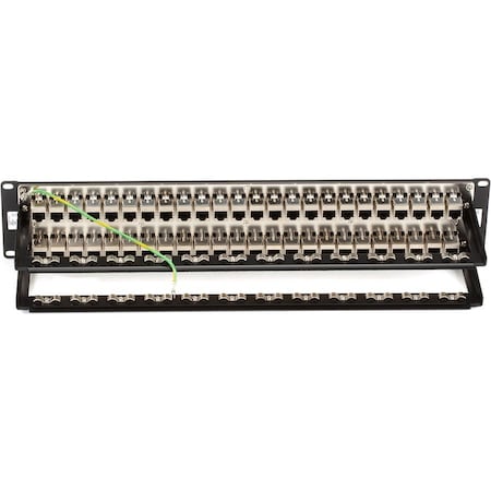 Black Box Cat6 Feed-Through Patch Panel, Shielded, , RJ45 JPM816A