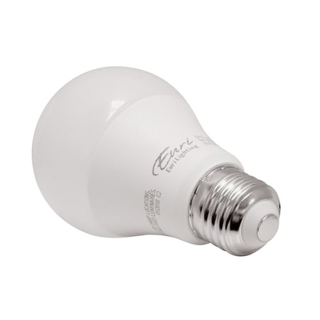 Euri Lighting A19 LED 5W 450lm 2700K E26 25K hrs JA8 Damp Rated Enclosed Dimmable, 2PK EA19-5W5021CEC-2