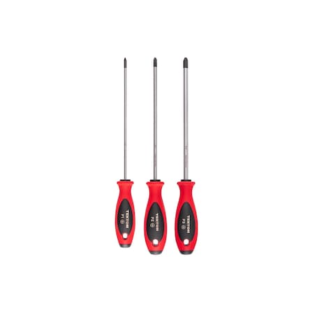 Tekton Phillips Screwdriver Set, 8 IN Shanks, 3-Piece, #1-#3 DWP90001
