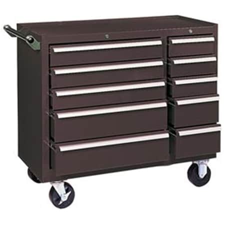 Kennedy Mfg 39 in. 10-Drawer Roller Cabinet - Brown B211538