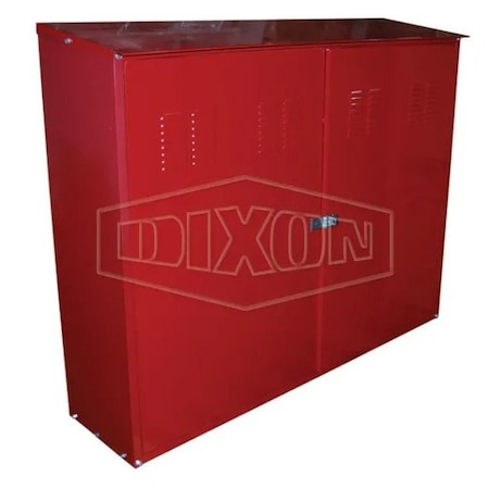 Dixon Hose Cabinet without Legs, 48 in H, 18 ga Steel, Red Polyester Coated HC30143