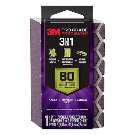 3M Sanding Sponge DCDA80-PGP-1T
