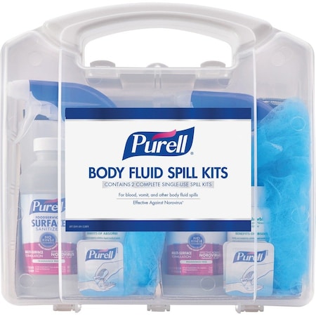 Purell Spill Kit, 1 gal Volume Absorbed per Kit, 2 gal Capacity, Carrying Case, Clear, 22 3841-08-CLMS