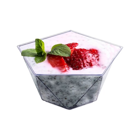 Smarty Had A Party 3.5 oz. Clear Star Pentagon Disposable Plastic Dessert Cups (288 Cups), 288PK 2630-CASE