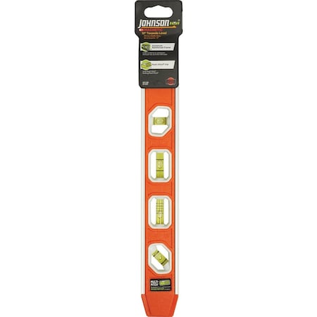 Johnson Level 12'' Aluminum Reinforced Magnetic Torpedo Level 1421-1200