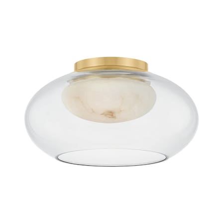 Hudson Valley Lighting Moore 12 in. Integrated LED Flush Mount in Aged Brass 9013-AGB