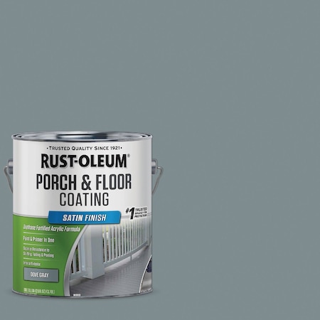 Rust-Oleum 1 Gal. Low VOC Porch & Floor Coating Satin Dove Gray 320417
