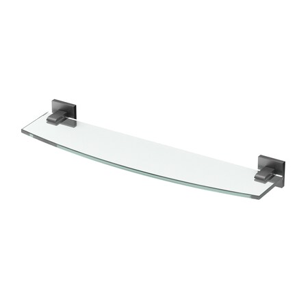 Gatco Elevate Vanity Glass Shelf, Matte Black 4056MX