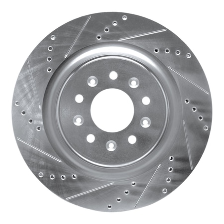 Dynamic Friction Co DFC Brake Rotor - Drilled and Slotted - Silver 631-20016L