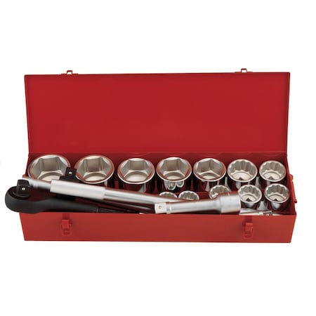Genius Tools 16 Piece 1in Metric Hand Socket Set GS-816M