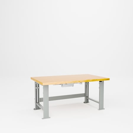 Pucel Hardwood Top Hydraulic Bench, 36 in W x 60 in D x 41 in H, Putty HBW-3660-E12