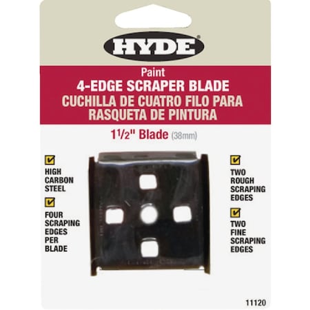 Hyde 1-1/2'' 4-Edge Replacement Scraper Blade 11120