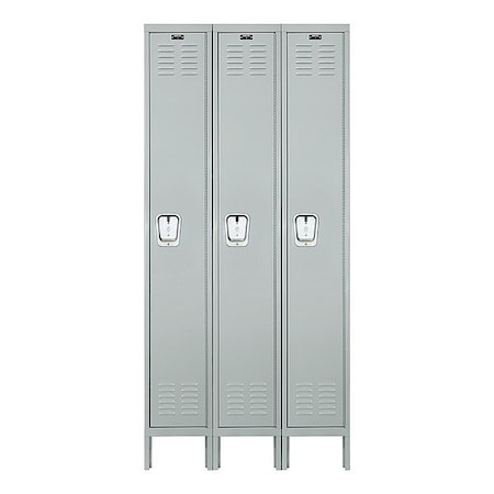 Hallowell Locker, 72 in H, 12 in w, Light Gray U3288-1A-PL