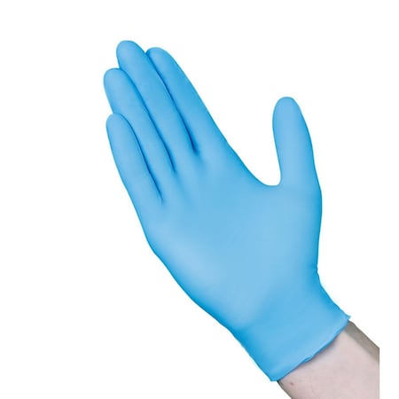 Vguard Nitrile Gloves, 4 mil Palm, Nitrile, 2XL, 1000 PK, Blue A17A15