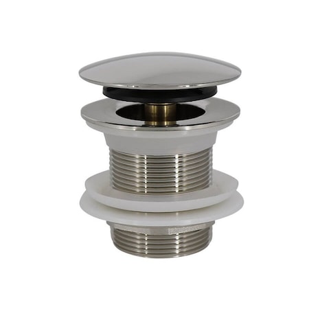Mountain Plumbing Dome Style EZ-Click Bath Tub Drain w/o Overflow in Satin Brass BDWOF-ST-NS/SB
