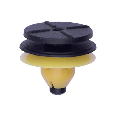 Auveco Volvo Exterior Moulding Clip, Black And Yellow Nylon, 25PK 21785
