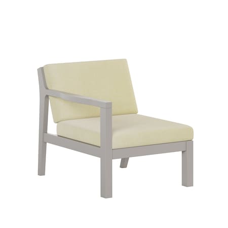 Polybird BREEZE DEEP SEAT SECTIONAL PIECE RIGHT CHAIR        LIGHT GRAY POLYBIRD P102-LG-CACA
