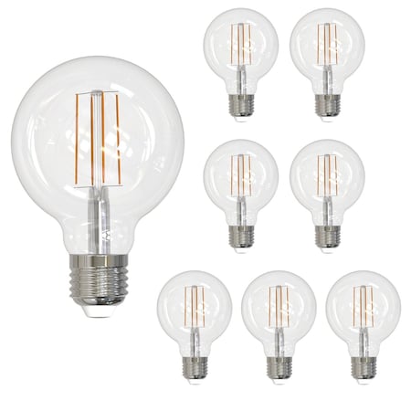 Bulbrite 60-Watt Equivalent Dimmable G25 Vintage Edison LED Light Bulb with Medium (E26) Base, 2700K, 8PK 861624