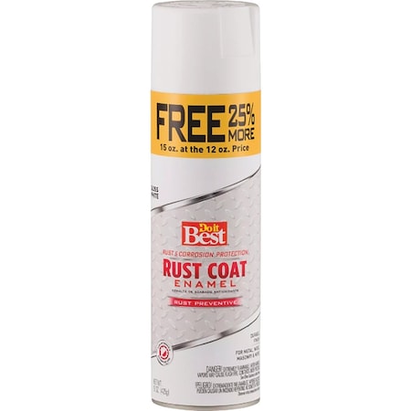 Do It Best Rust Coat Enamel Gloss White 15 Oz. Anti-Rust Spray Paint 203614D