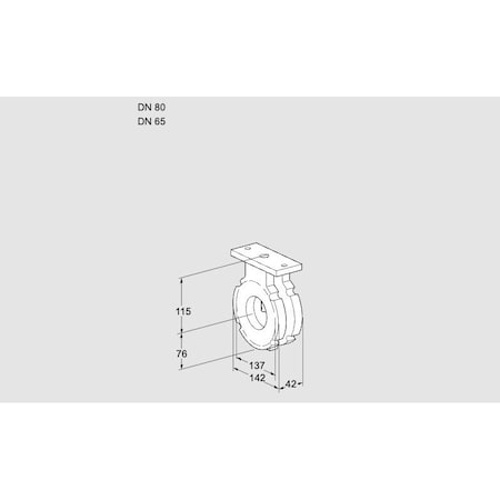Honeywell Kromschroder VLV, BFLY, 3 ANSI FLG, GAS BVG80/65W05 KS88300149