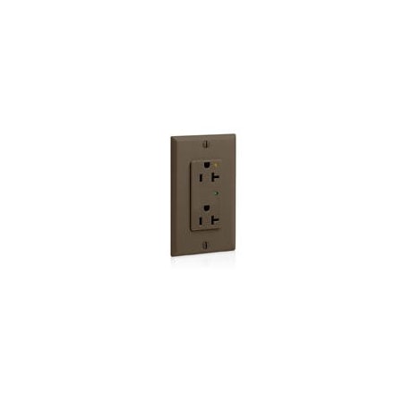 Leviton Duplex Straight Blade Receptacle, 5-20R, 20 A, 125V AC, 2 Pole, 3 Wire, Flush Mount, Grounded 5380-IG