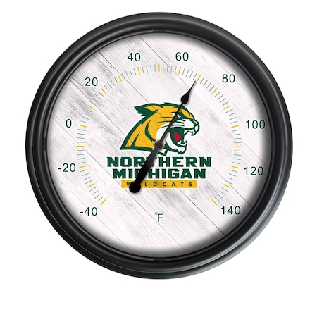 Holland Bar Stool Co Northern Michigan University Indoor/Outdoor LED Thermometer ODThrm14BK-08NorMic