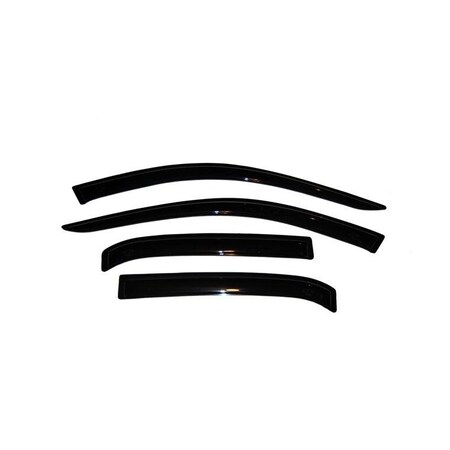 Ventshade Rainguards, Aerodynamic Design, Tape-On, Smoke, Acrylic, Set Of 4 94943