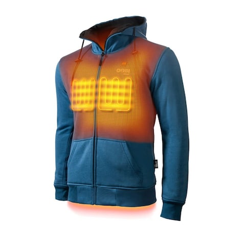 Gobi Heat Ridge Men's Heated Hoodie, Blue, S 728614