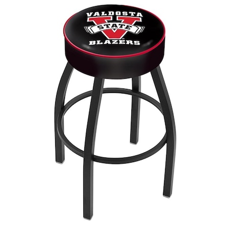 Holland Bar Stool Co 25" 4" Valdosta State Cushion Seat, Blk Wrinkle Base Swivel Bar Stool L8B125ValdSt