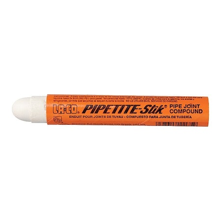 La-Co Pipe Thread Sealant 1.3 oz, Stick, Pipetite-Stik, White, Solid 11175