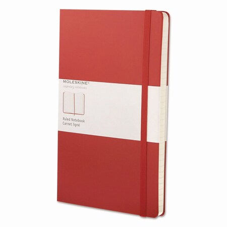 Moleskine 5" x 8.25" Red Hardcover Classic Notebook, 240 Pg 9788862930048