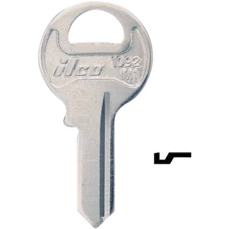 Ilco Master / Tru Guard Padlock Key Blank 1092, 10PK IAL3588902B