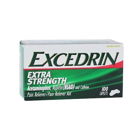 Excedrin Caplets 250/250/65mg Extra Strength, 100PK 00067200091