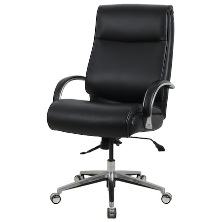 We'Re It Chuze, the Big & Tall it Office Chair with Black Bonded Leather, 300 lb Weight Capacity OFD-553-BLK