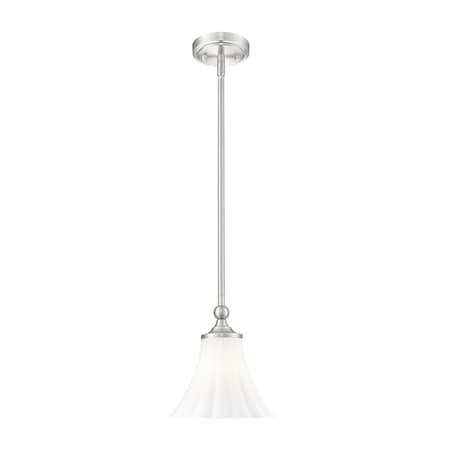 Z-Lite Fleur Brushed Nickel 1 Light Pendant 1958P8-BN