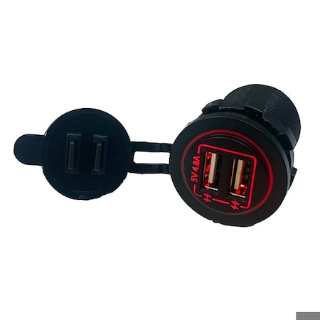 Switch Components USB-A Dual Port: 2.4A + 2.4A Independent Power Per Port A8-USB2-1-B-4.8A