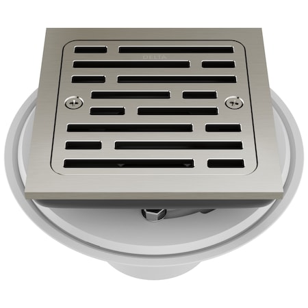 Delta 4 in Tile-In Square Shower Drain In Stainless DT062412-SS