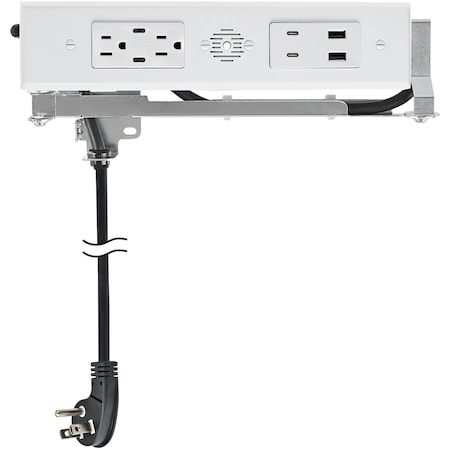 Docking Drawer Electrical Charging Outlet Duo 2 AC 2 USB-A 4 USB-C White 15 Amps for Drawers 1514-238W