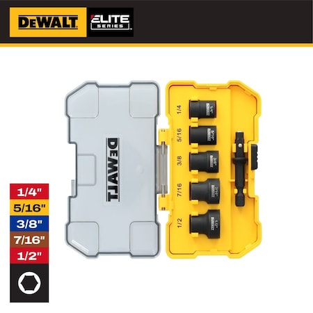 Dewalt Nut Drivers, PK5 DWAFEDND5
